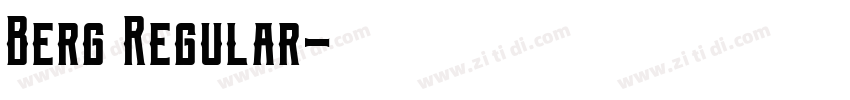 Berg Regular字体转换